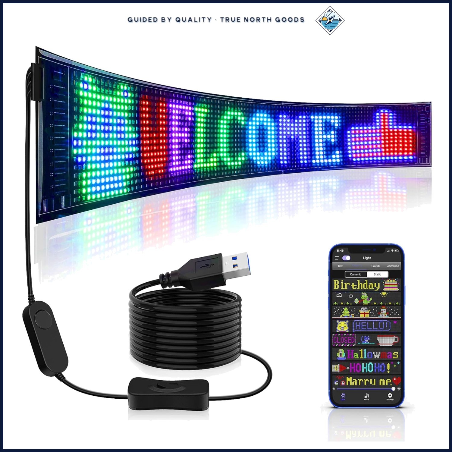 Perfect Father’s Day Gift: Customizable LED Store Sign with App Control