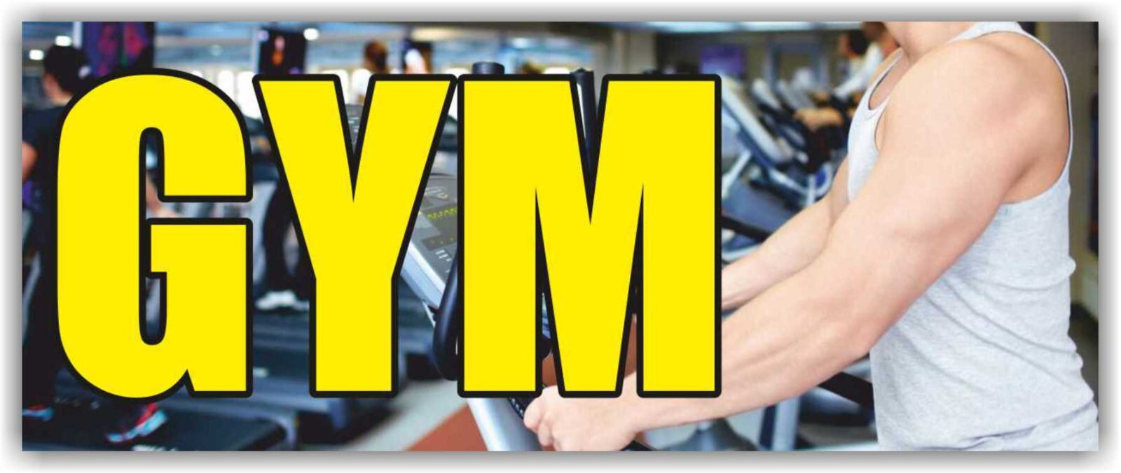 GYM Advertising Banner Vinyl Mesh Sign Fitness Simulator Trainer Instructor