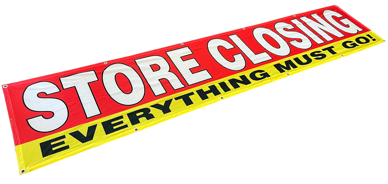 2×10 feet STORE CLOSING EVERYTHING MUST GO Banner Polyester Fabric Sign ryb