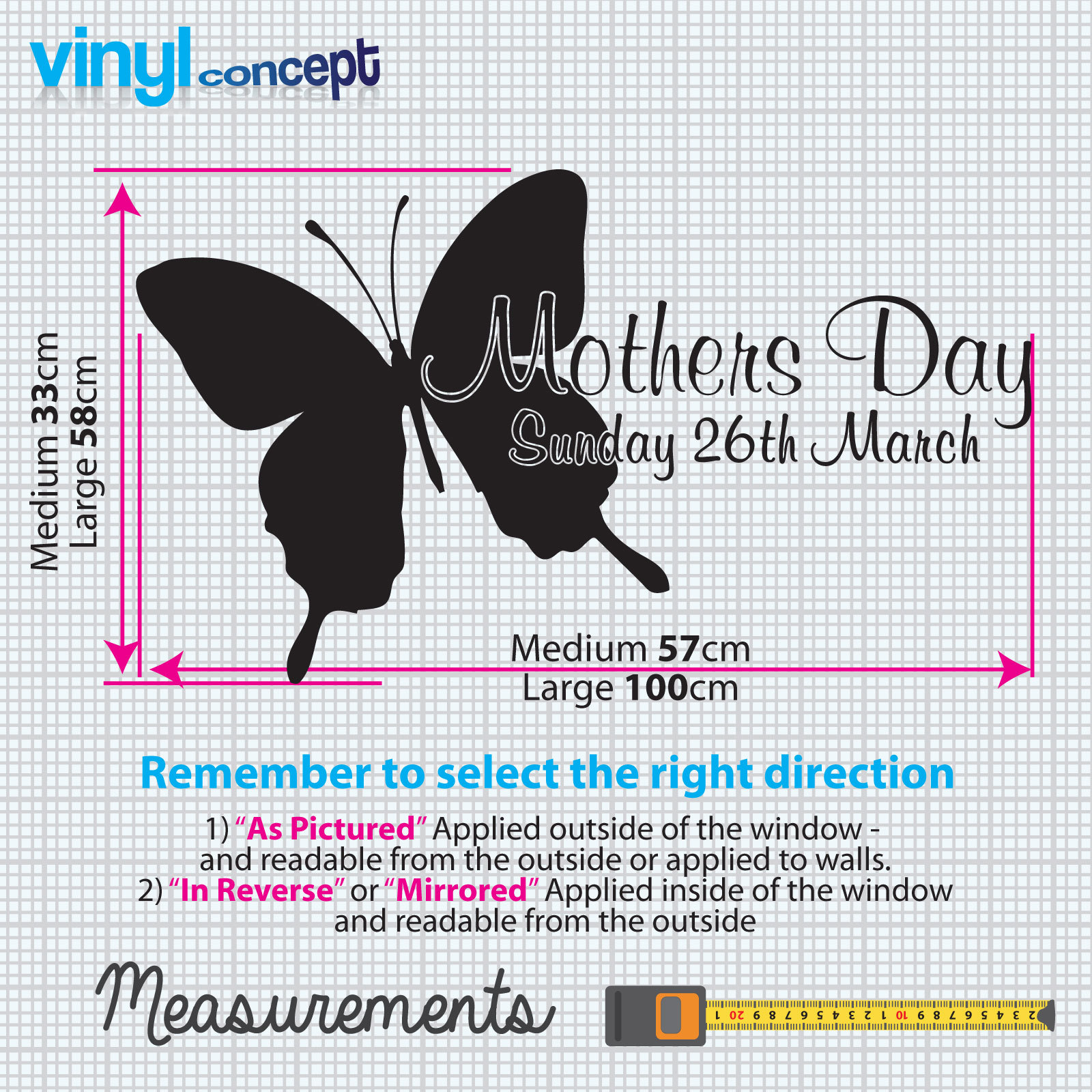 Mothers Day Wall & Window Stickers Mother New Decals Shop Window Display A337