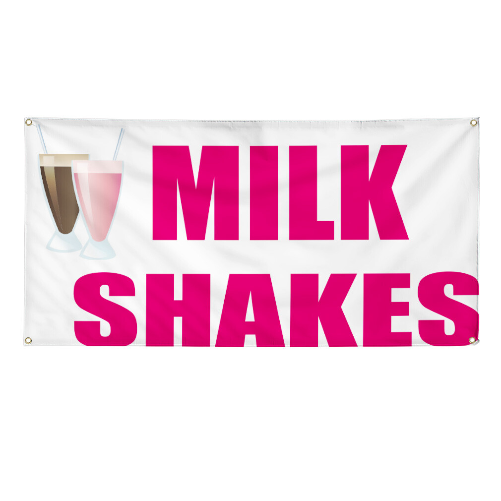 Vinyl Banner Multiple Sizes Milk Shakes Outdoor Advertising Printing G Outdoor