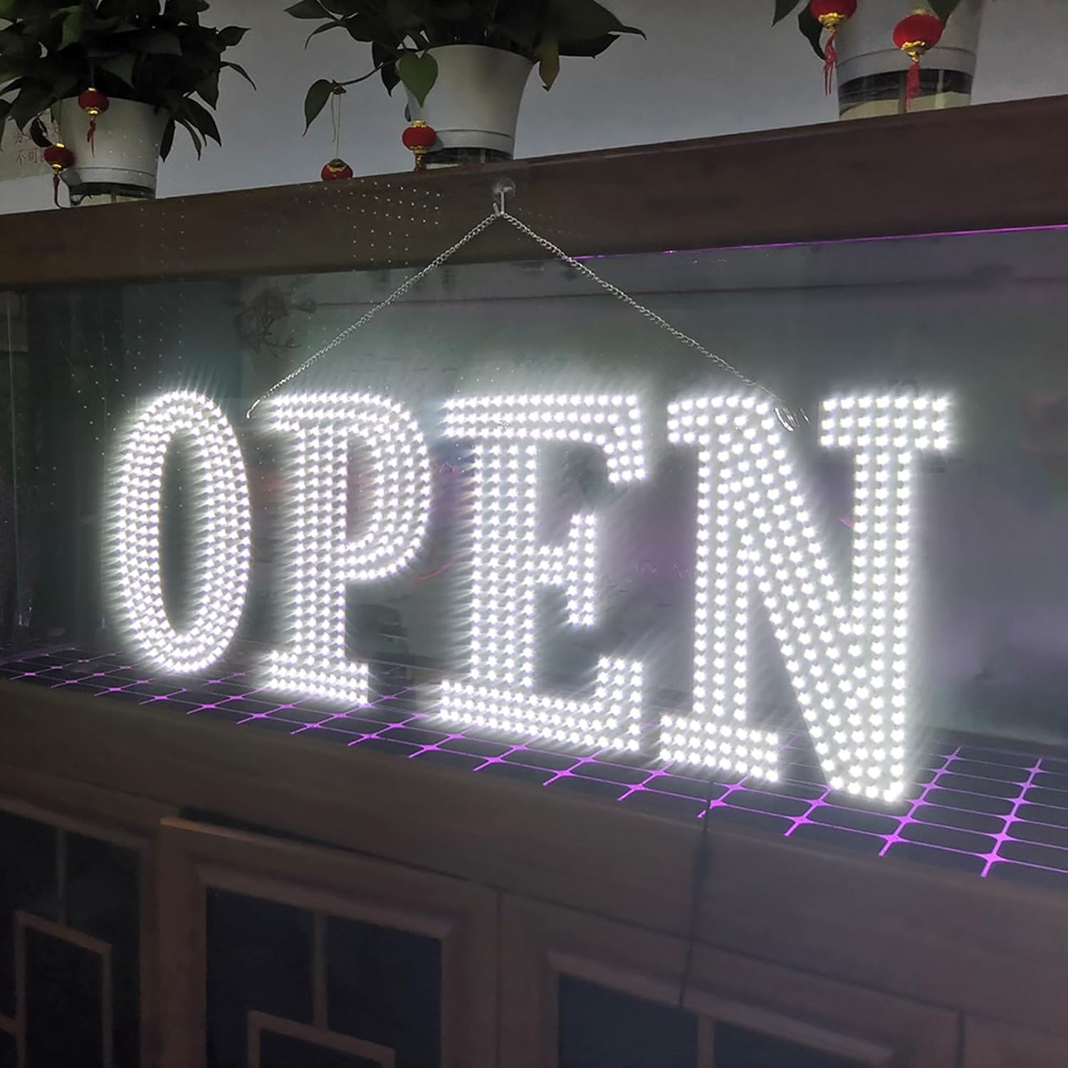 48″x17″ Super Large LED Open Signs for Business with Remote Controlled, 10 Level