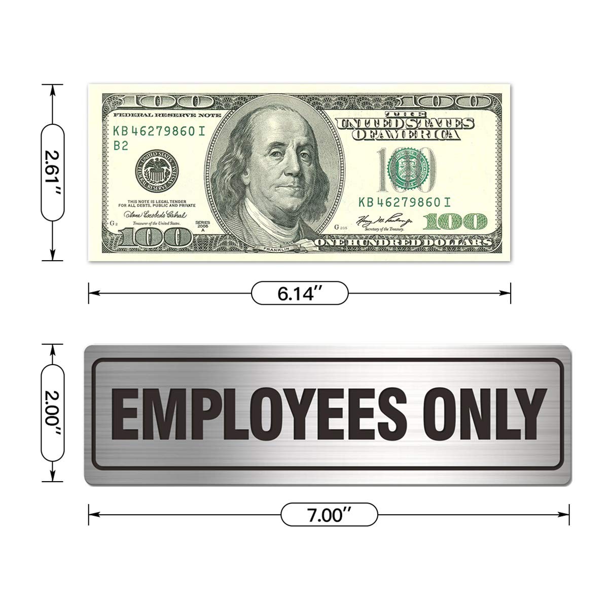 Employees Only Sign – Office Door Signs for Business Store Restroom Wall – 7….