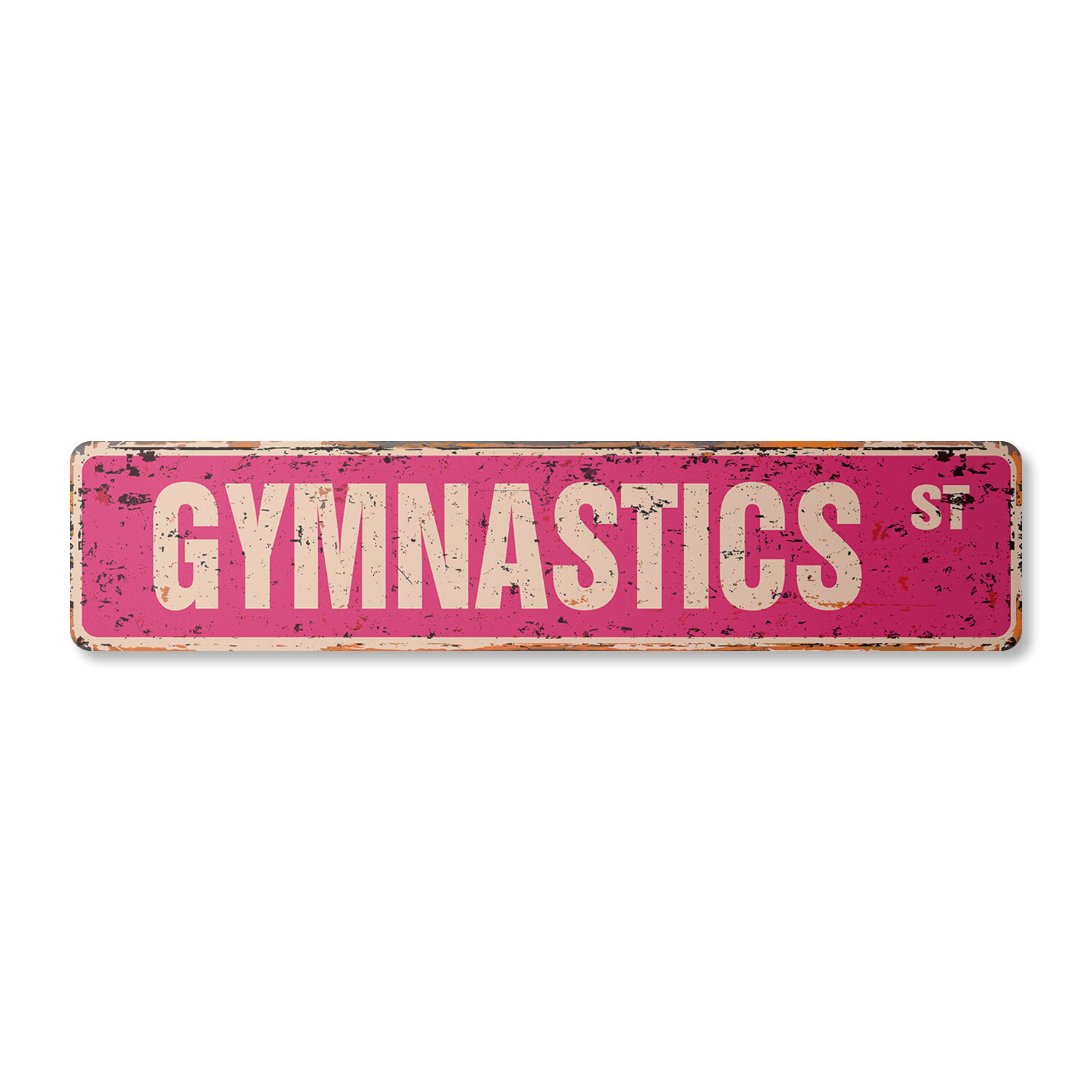 GYMNASTICS Vintage Street Sign Metal Plastic new gymnast leotards PE Physical