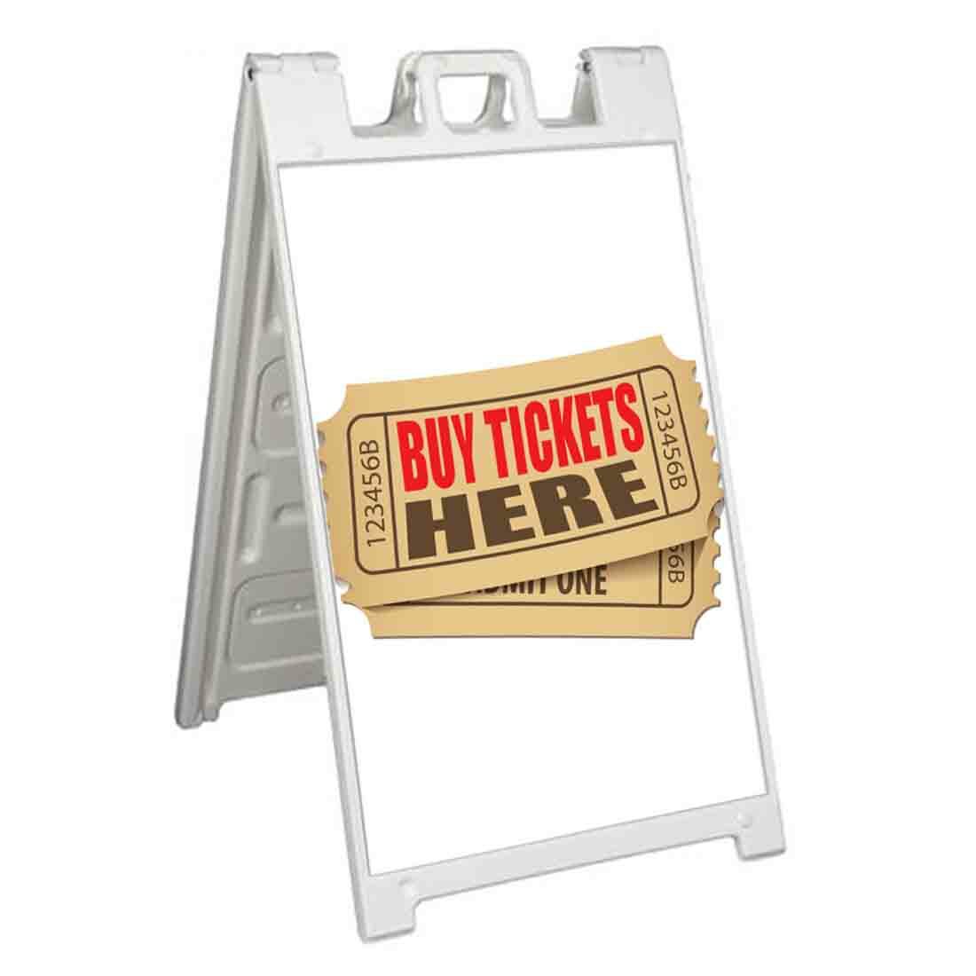 BUY TICKETS HERE Signicade 24×36 Aframe Sidewalk Sign Banner Decal SALE EVENT