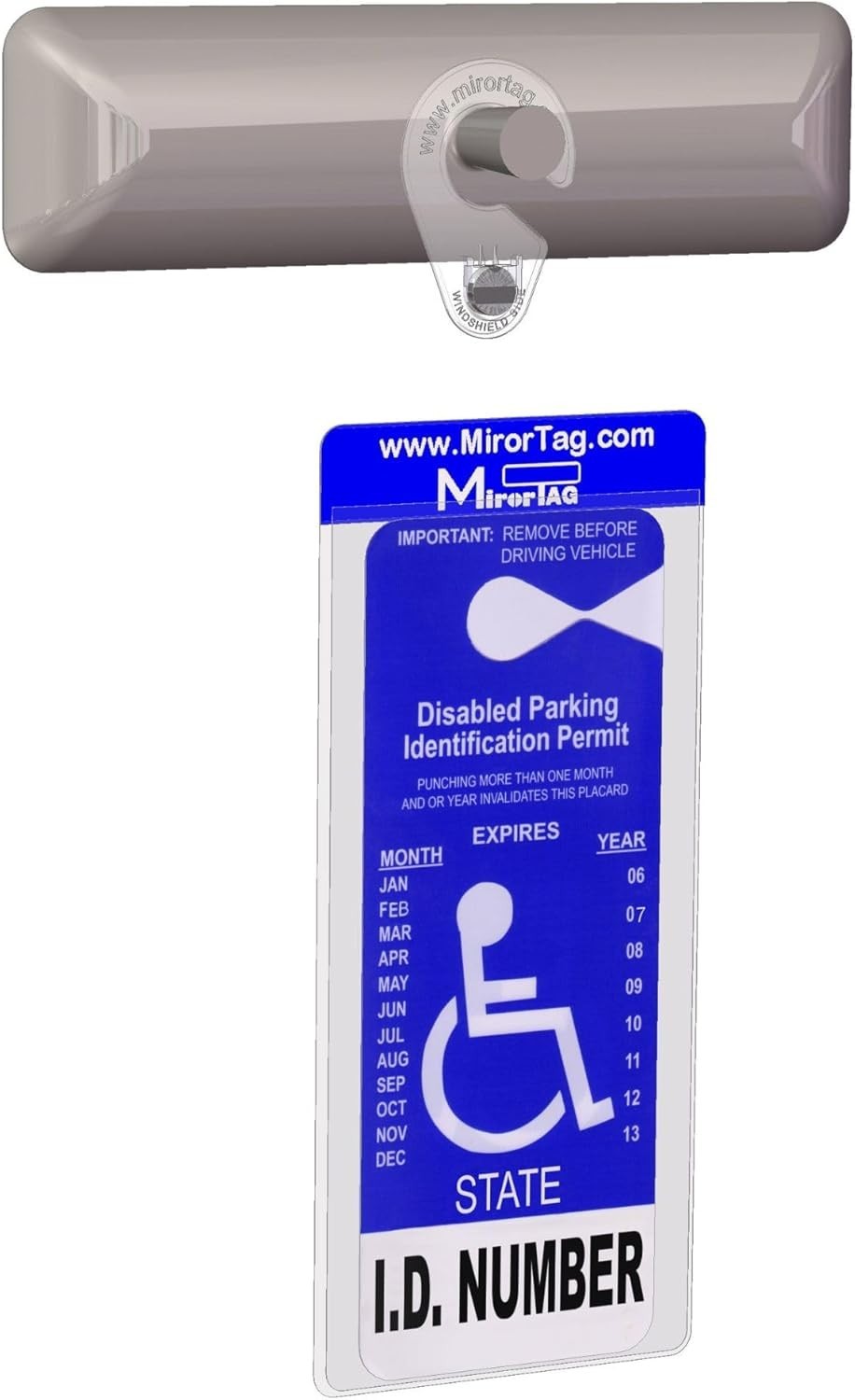 Magnetic Handicap Parking Placard Holder for Easy Vehicle Transfer & Display