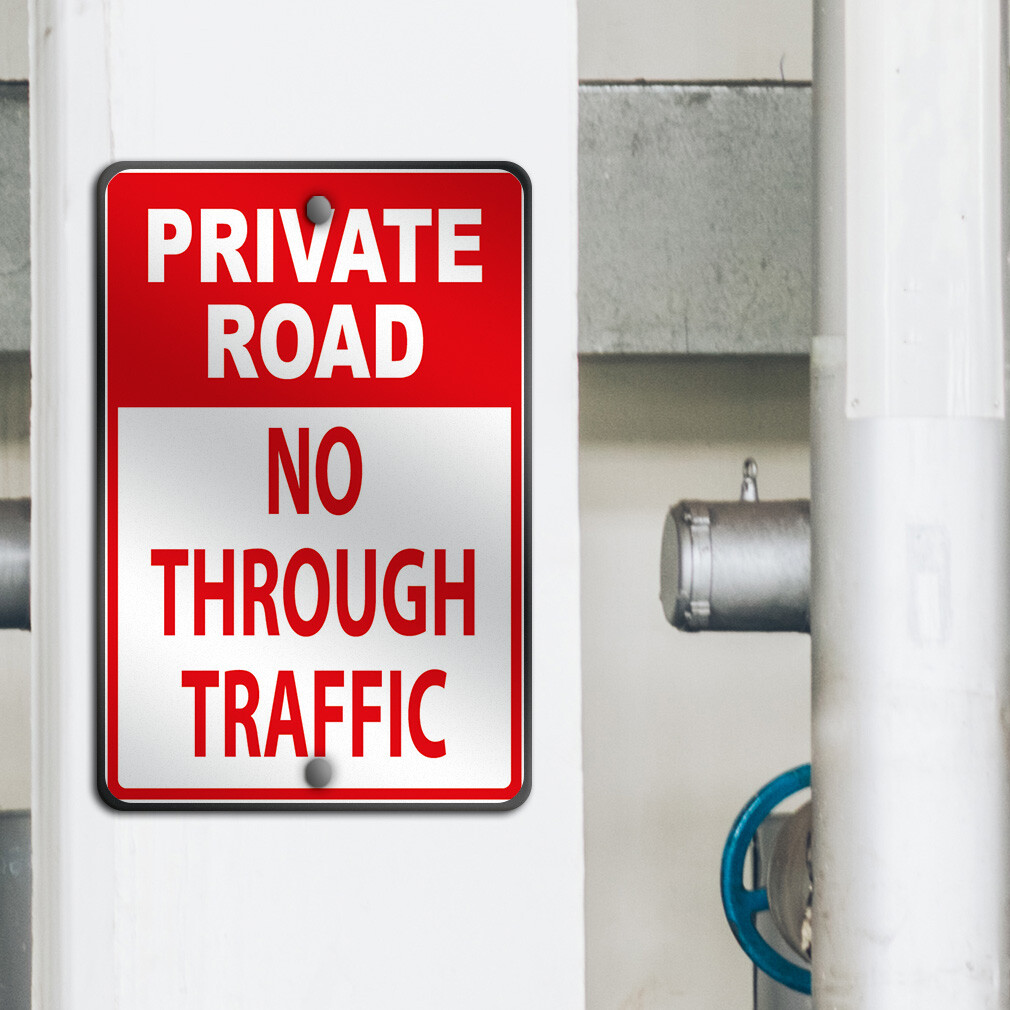 Aluminum Vertical Metal Sign Private Drive D Road Weatherproof Street