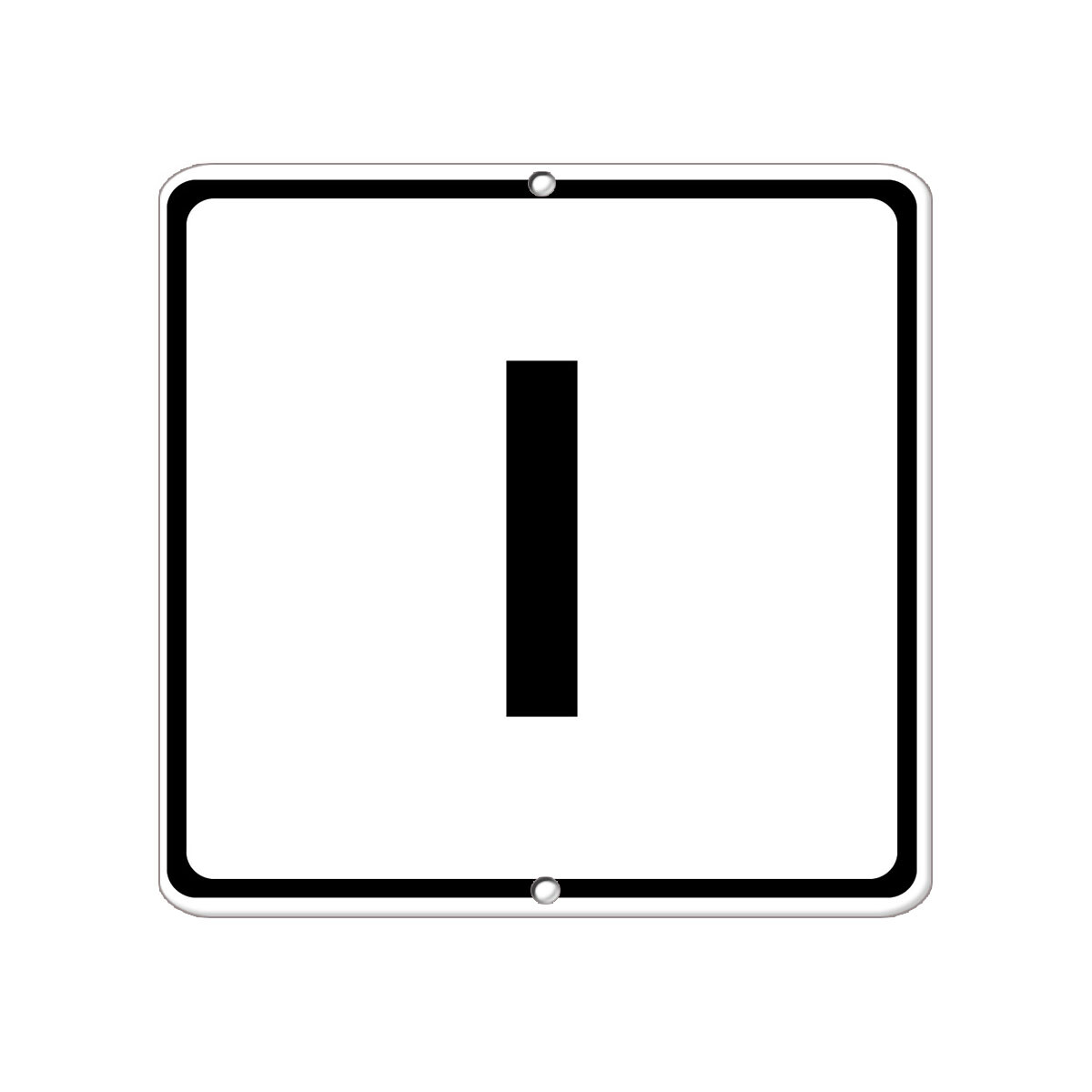 Aluminum Square Metal Sign Multiple Sizes Letter I Business Large & Number