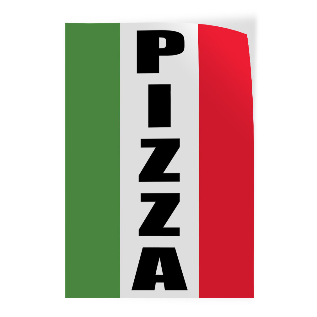 Door Decals Vertical Vinyl Stickers Pizza (Italian Flag) Food Fair Business
