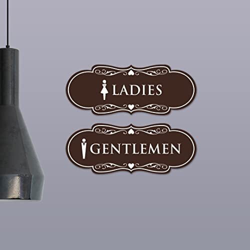Designer Ladies and Gentlemen Figurines Restroom Assorted Sizes , Colors