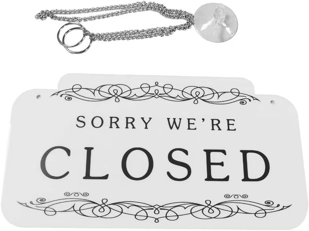 Open and Closed Business Sign Plastic Signboards Double Sided Reversible Open an