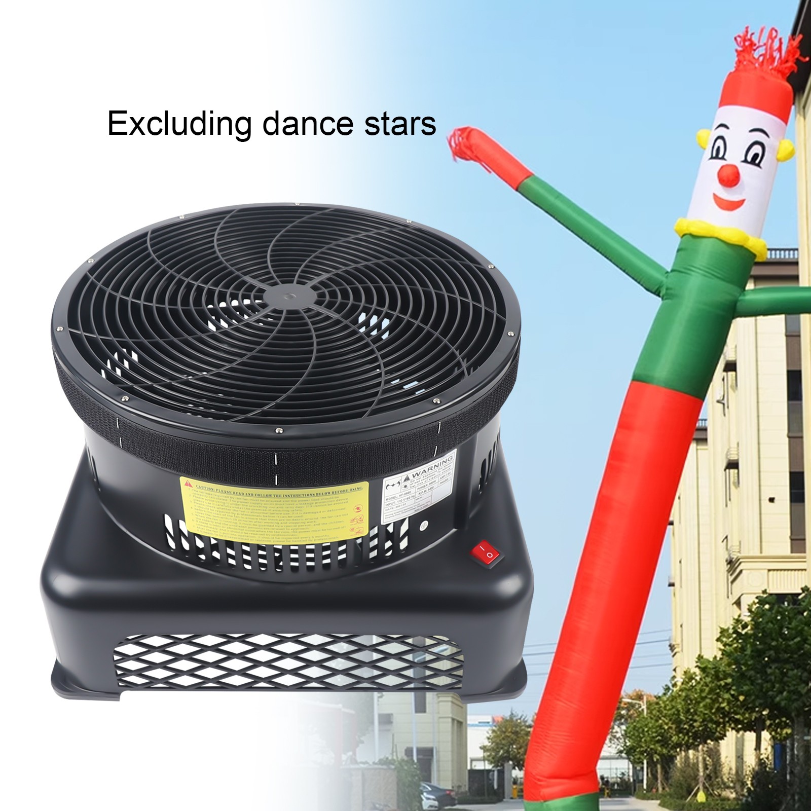 17.7″ Air Blower Fan Fit Inflatable Wind Dancer Tube Man Fly Guy Sky Puppet 950W