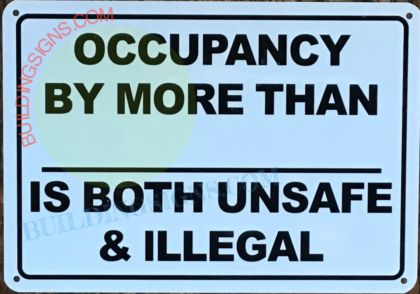 OCCUPANCY BY MORE THAN SIGN (7X10,WHITE,ALUMINUM)
