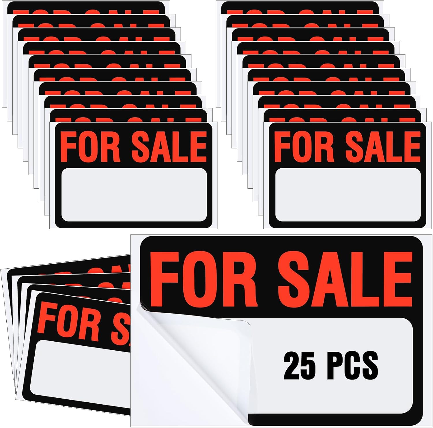 25 Pcs for Sale Signs for Car 9 X 12 Inches Auto Sales Signs Vehicle