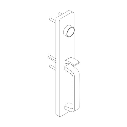 Thumb Piece Exit Device Trim with Key Locks or Unlocks Satin Chrome Finish