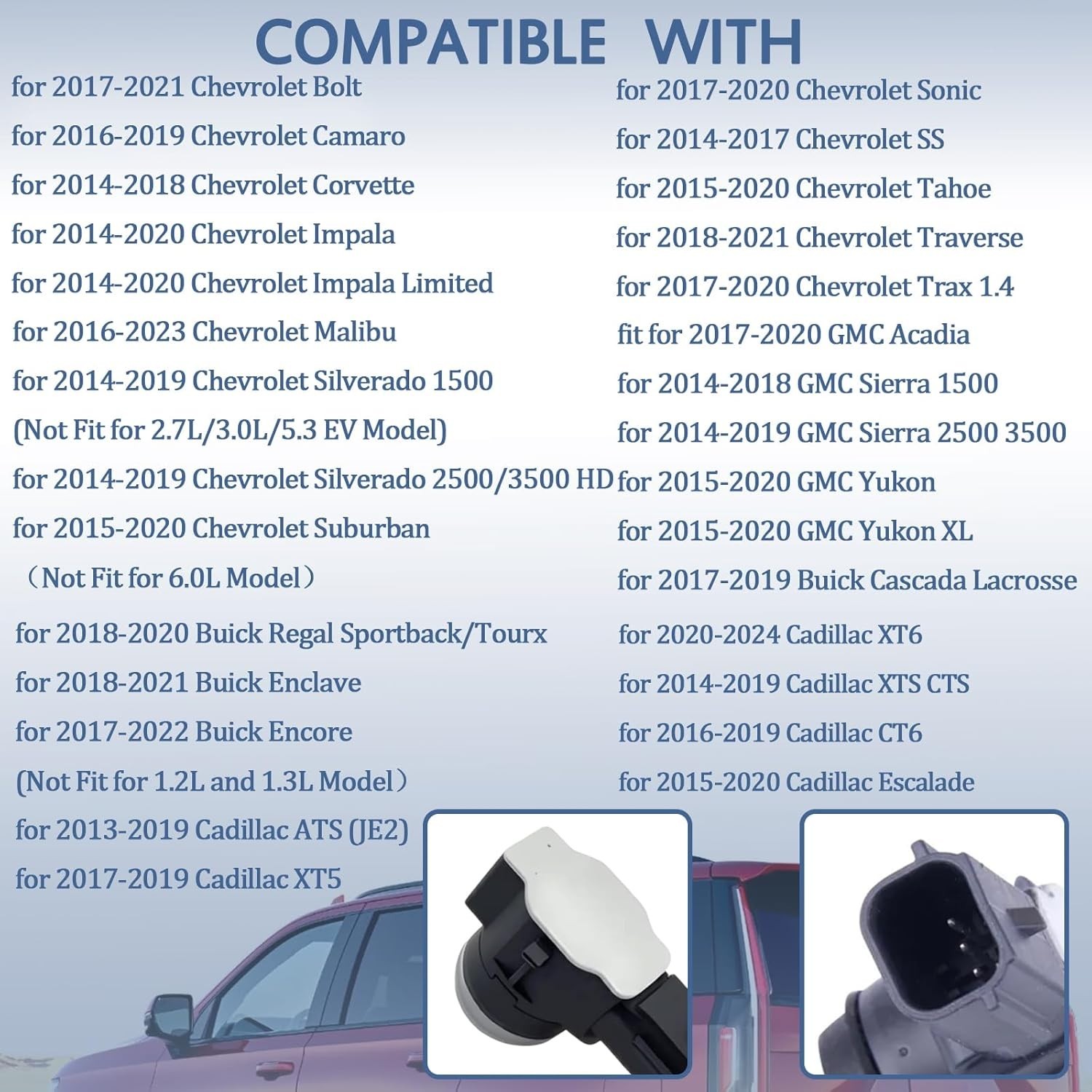 Bumper Park Assist Object Sensor,for Chevy Silverado/Tahoe/Suburban,for GMC…