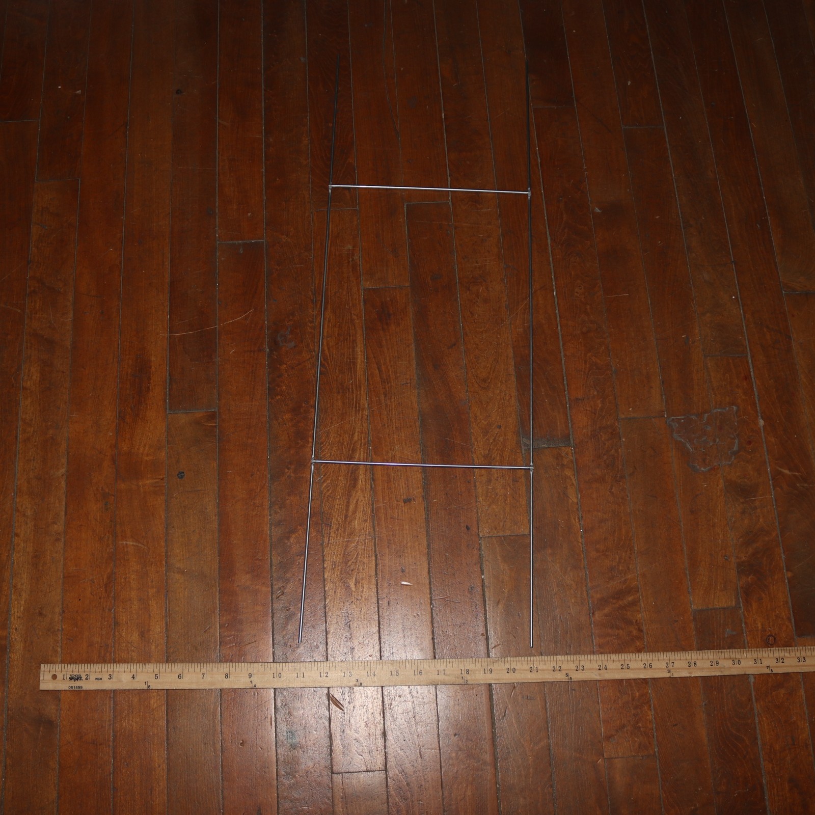 Sturdy H Frame Wire Step Stake Metal Silver 10″ x 30″ for Yard Sign