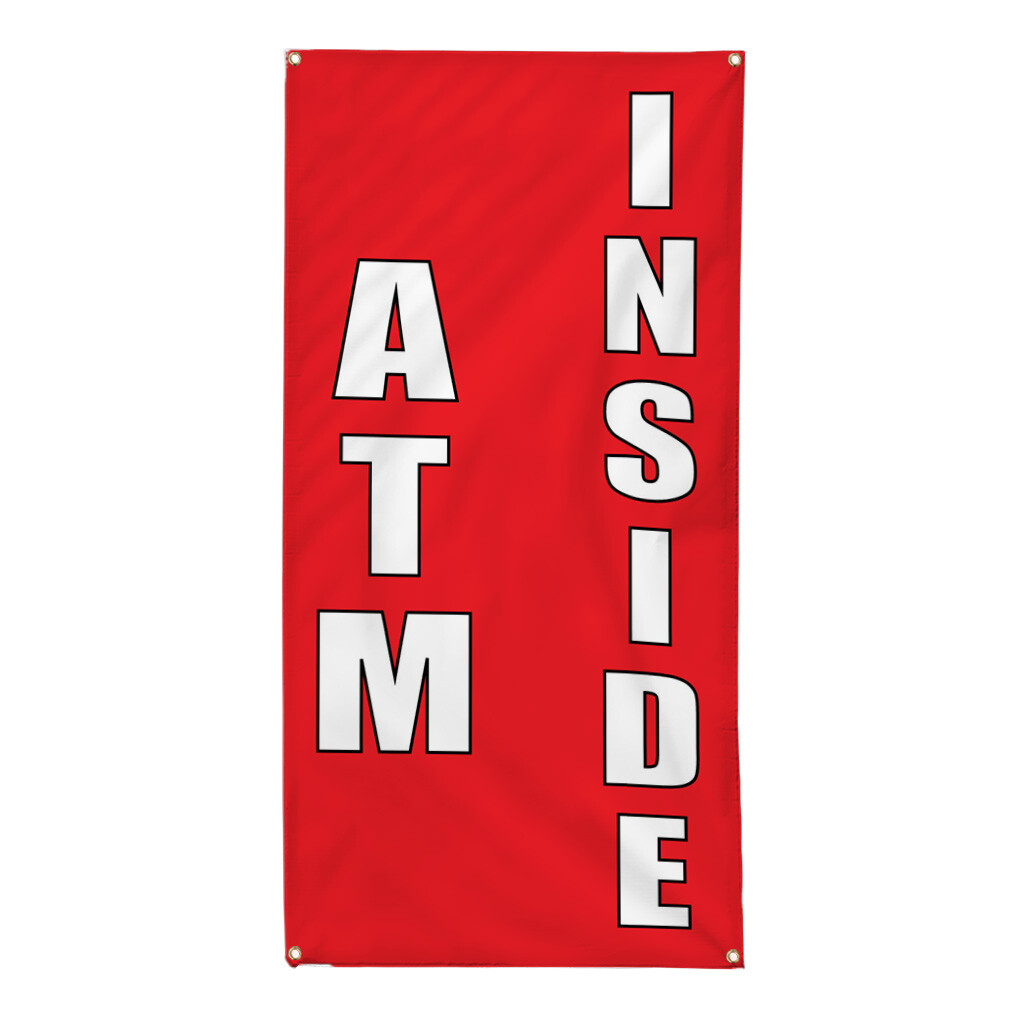 Vertical Vinyl Banner Multiple Sizes Atm Inside E Business Outdoor