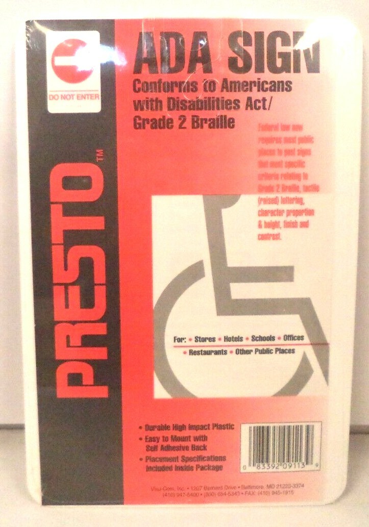 6-1/4 x 9-3/16 inch Visu-Com DO NOT ENTER Sign w/Braille