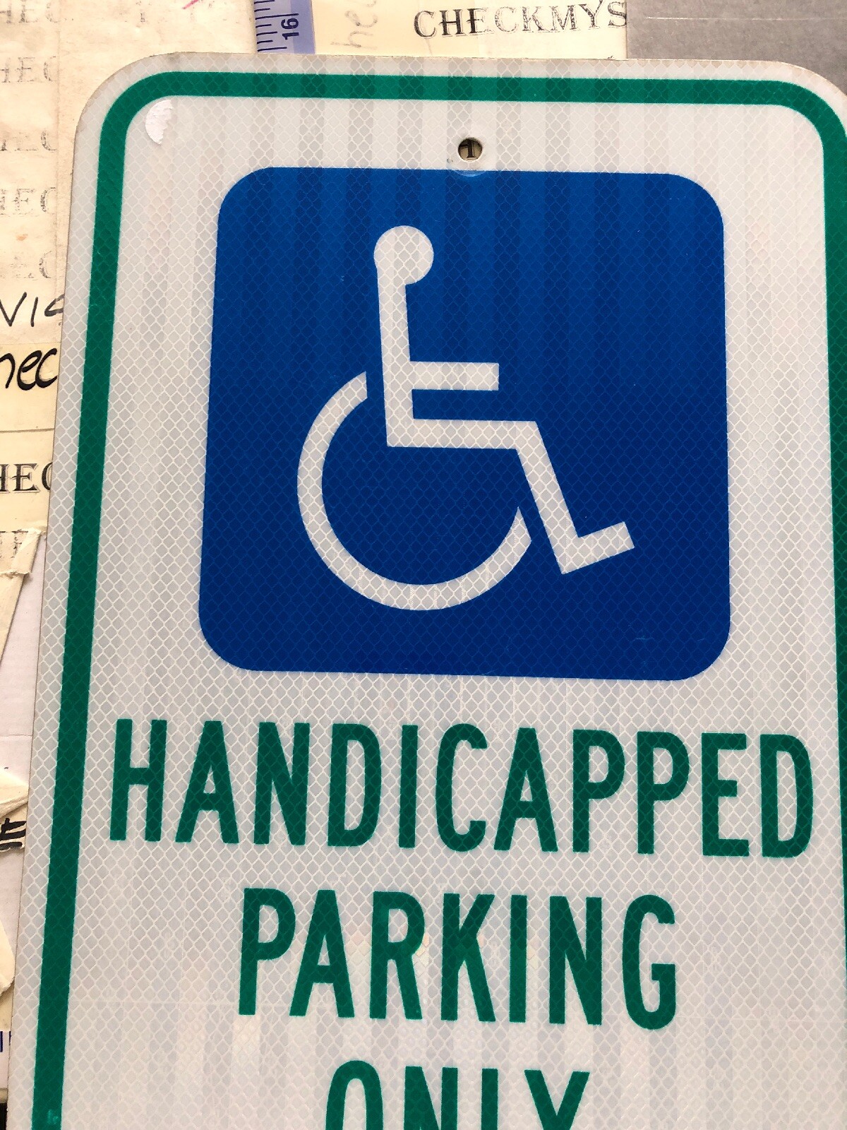 2X Handicap Parking Only Sign, with Picture of Wheelchair 12″x18″ 3M Reflective