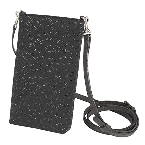 Inden Sacoche Smartphone Pouch Deerskin Black & Black Dragonfly 5029 New Japan