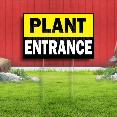 Plant Entrance Indoor Outdoor Yard Sign