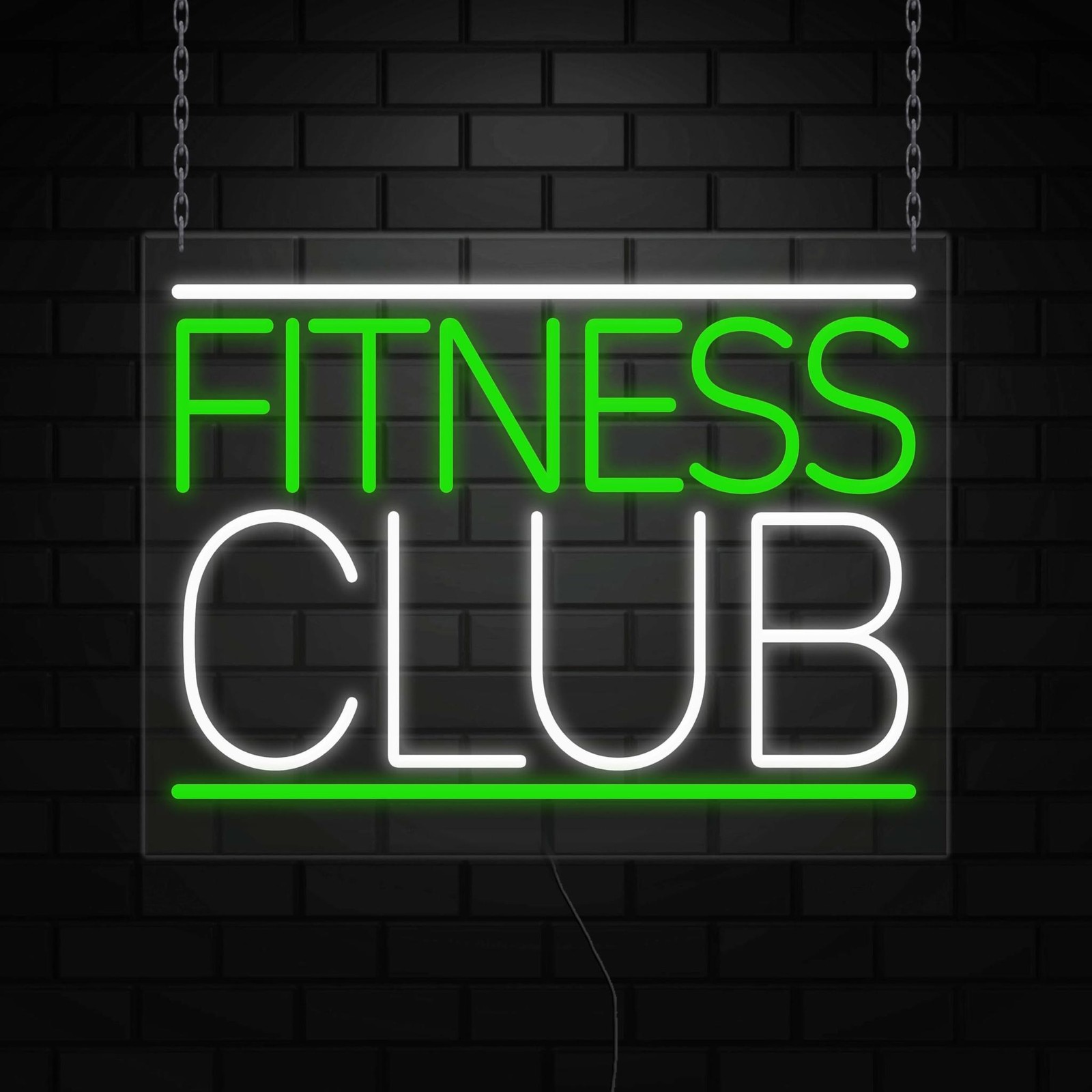 Fitness Club Neon Sign for Retail Displays | LED Flex Neon | 24″W x 18″H x 1″D