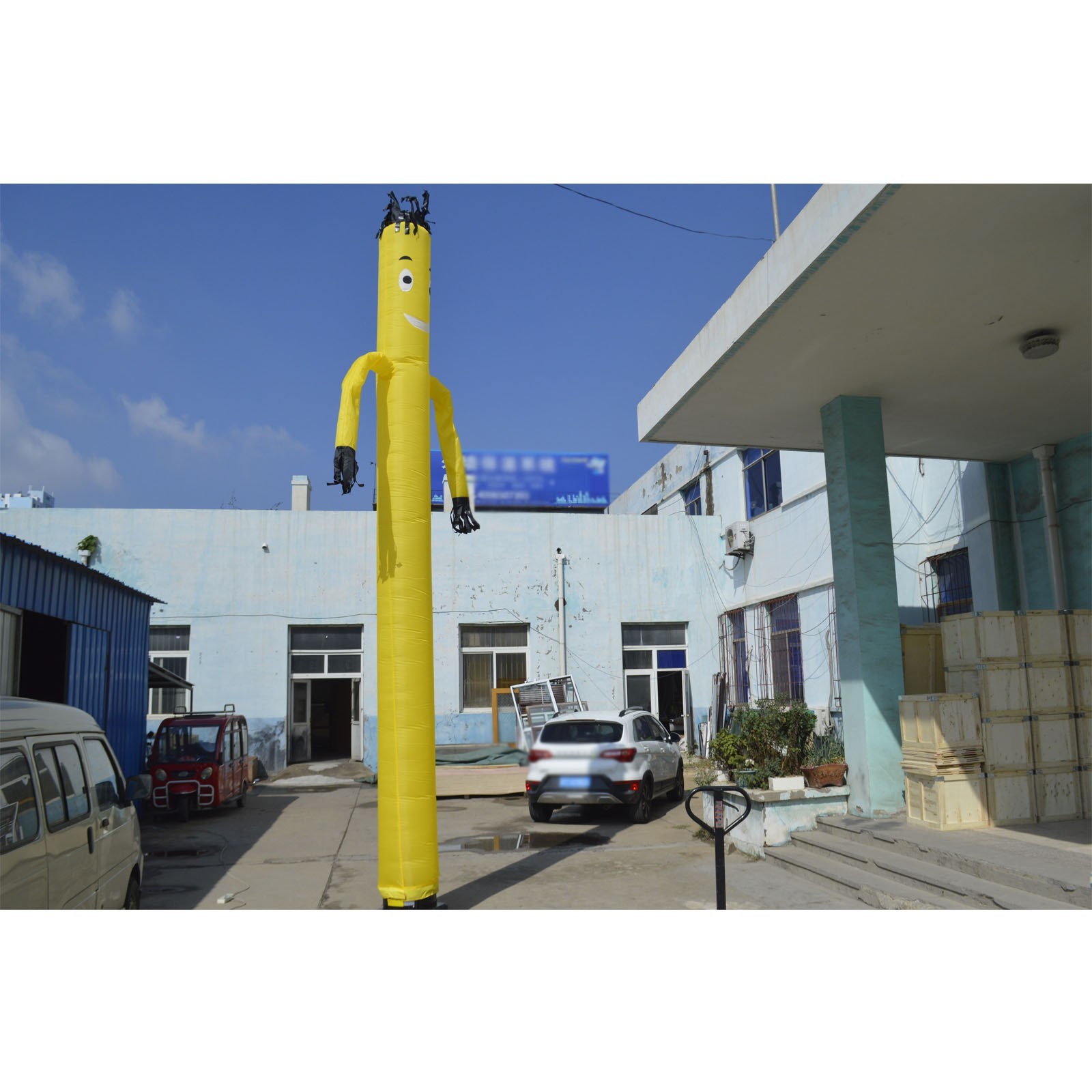 20Ft 18in Yellow Air Inflatable Dancing Wind Dancer Sky Puppet with 110V Blower