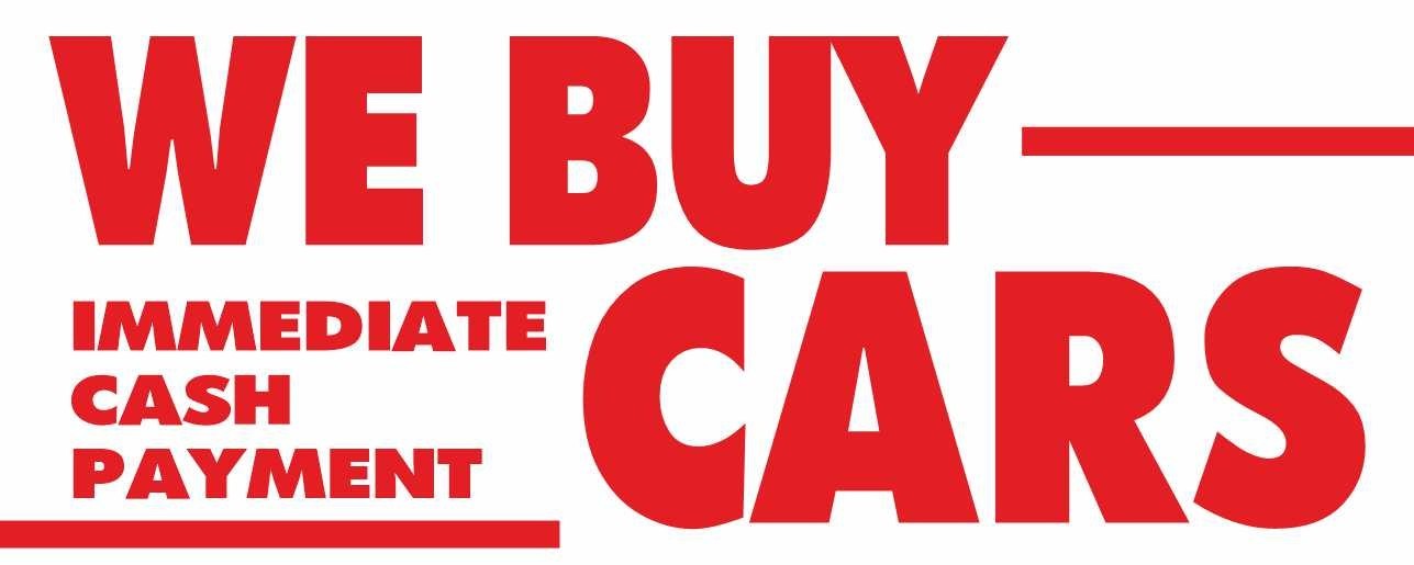 WE BUY CARS Advertising Banner Vinyl Mesh Sign auto sale dealer service cash