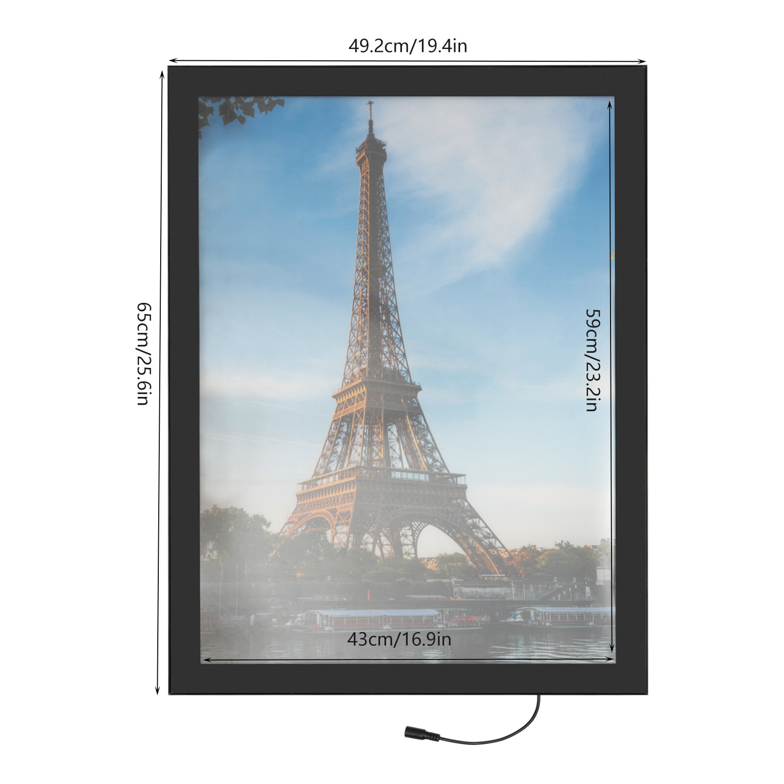 Movie Poster Frame LED Light Box Art Picture Advertising Display Sign Frame 12W