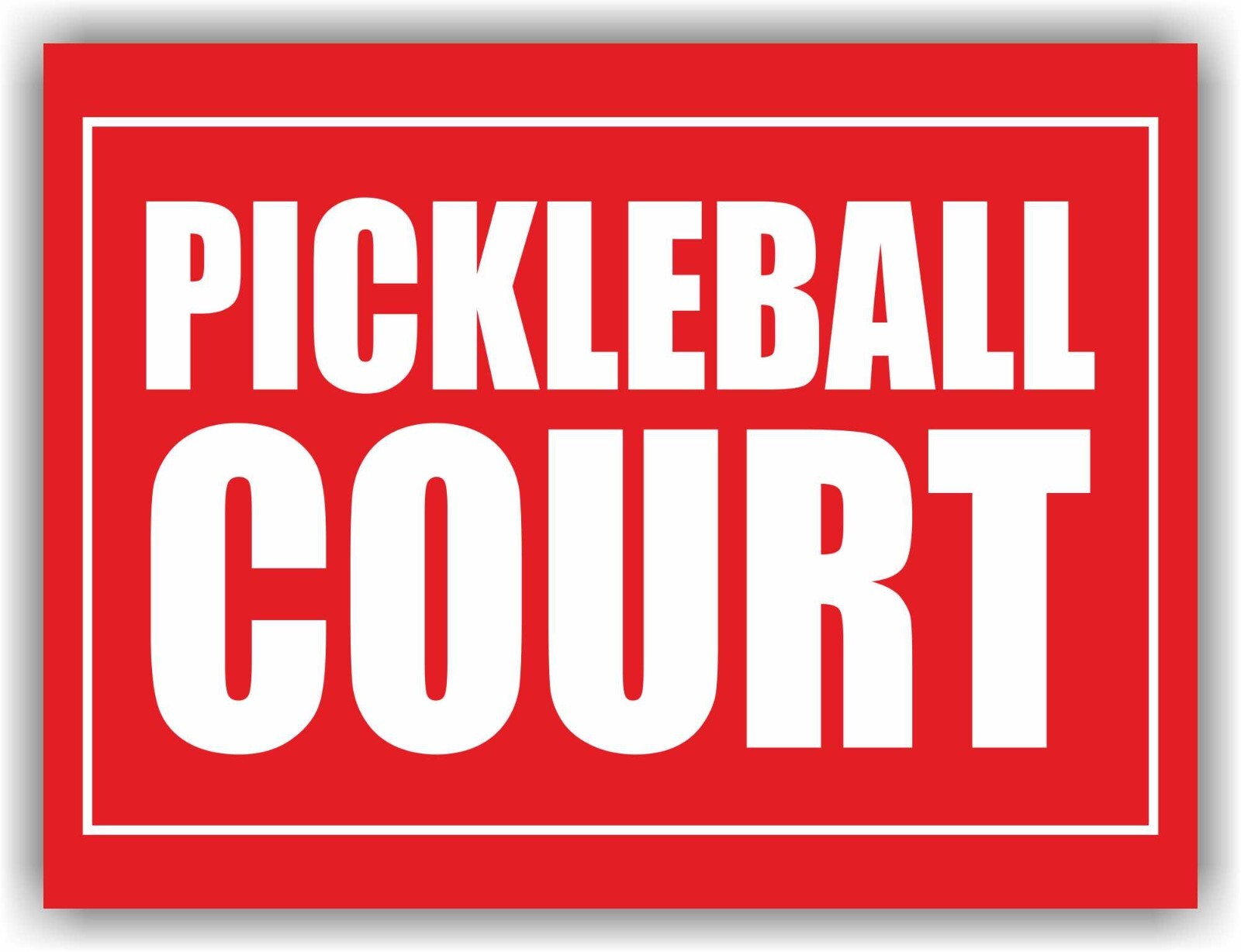 PICKLEBALL COURT Yard Sign Corrugate Plastic with H-Stakes Lawn Sign Game Sport