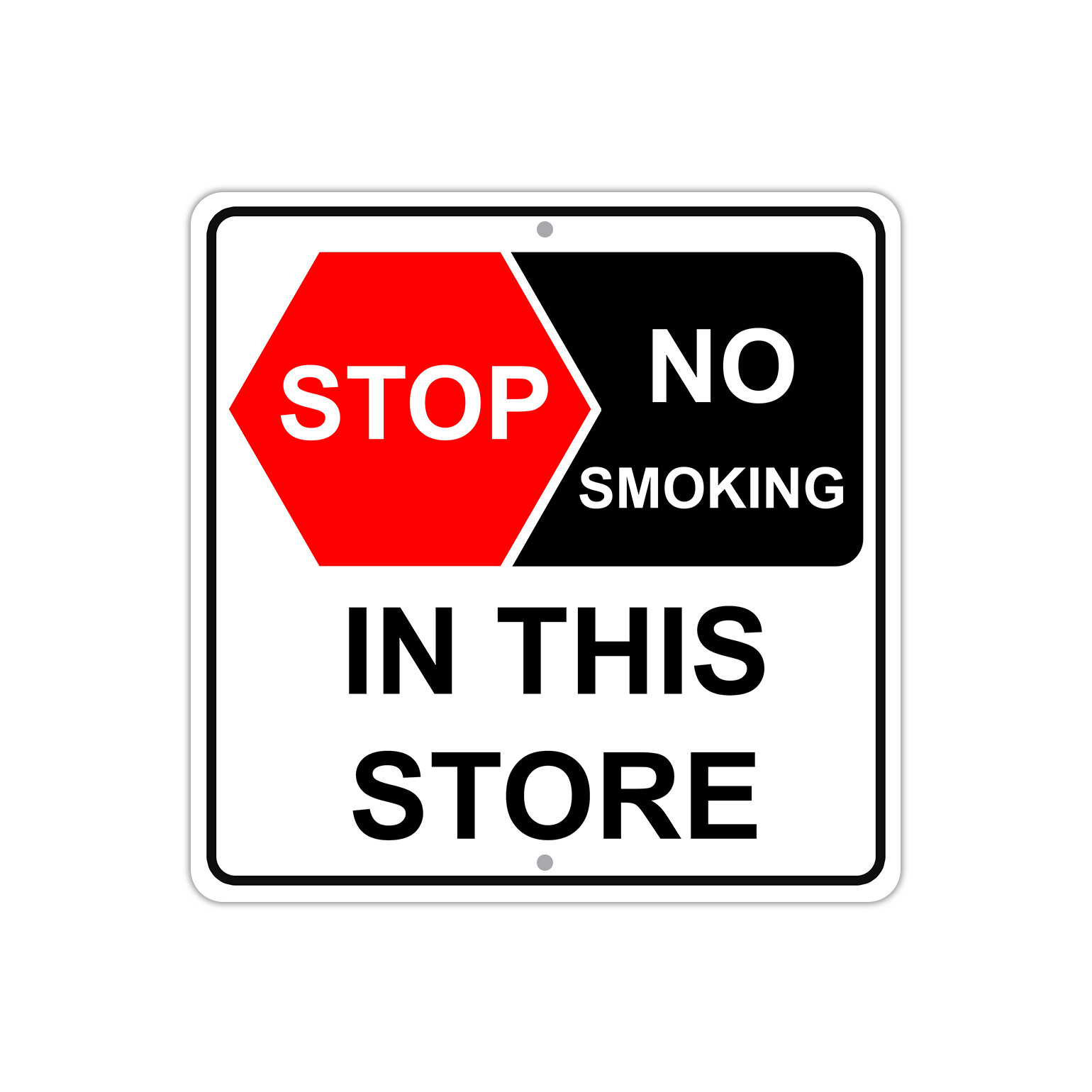 No Smoking In This Store Restriction Alert 12″x12″ Novelty Aluminum Metal Sign
