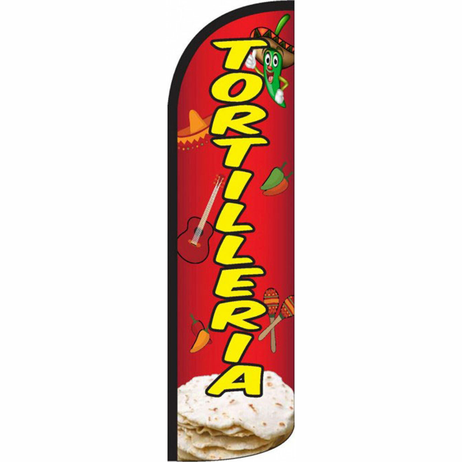 Tortilleria Flag Flutter Feather Banner Swooper Extra Wide Windless Bundle Kit