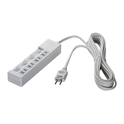 Buffalo BUFFALO 2-pin power strip with 4 outlets individual switches 2m cable