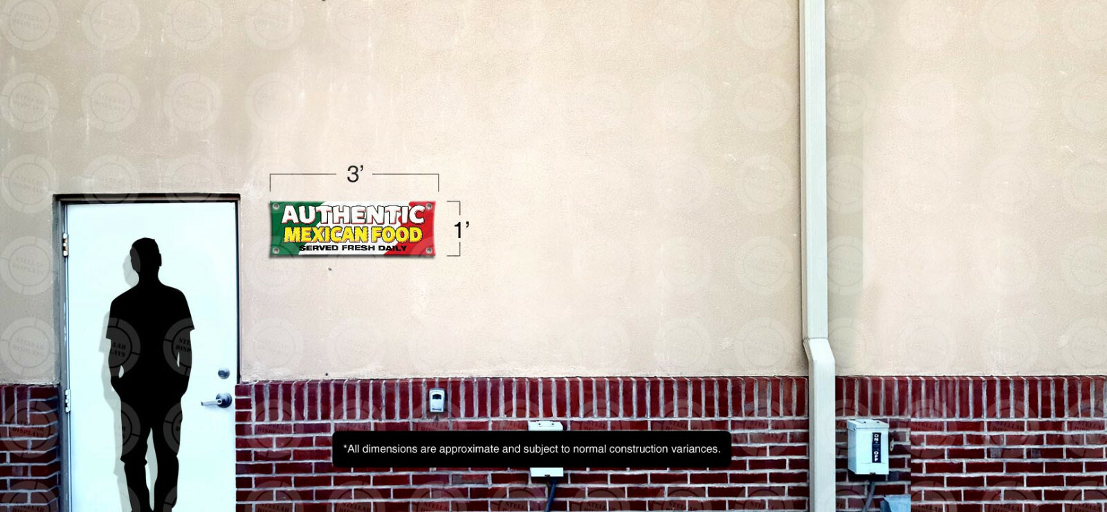 AUTHENTIC Mexican Food II Banner Restaurant Sign Vinyl Wall Poster Display Lona