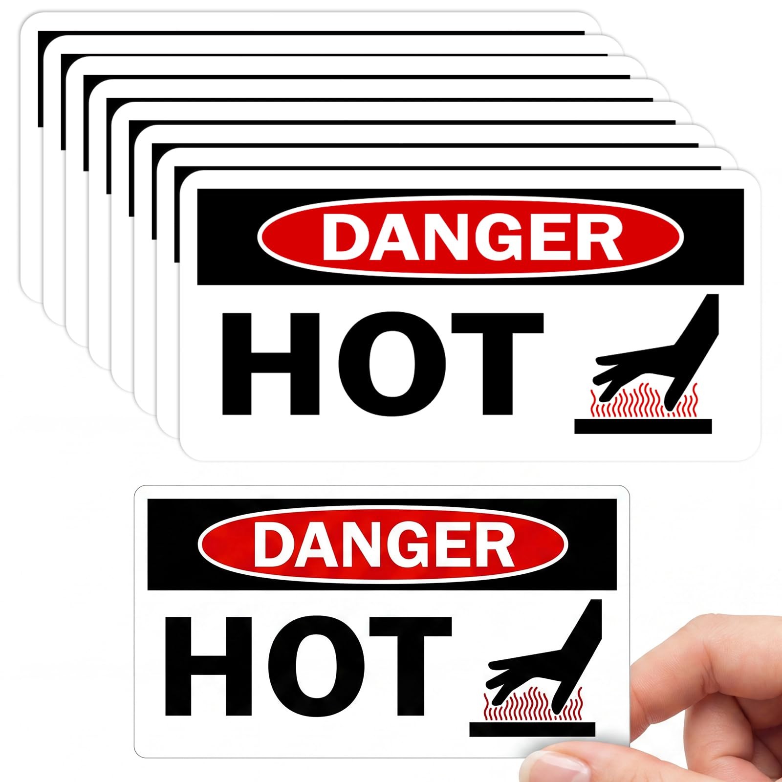 20 Pcs Danger Hot Labels, 1.5″ x 3″ Hot OSHA Stickers with Symbol -Stick Adhe…