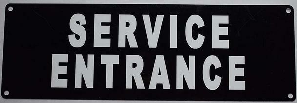 Service Entrance Sign Sign – (4×12, aluminium)-REF24-1027