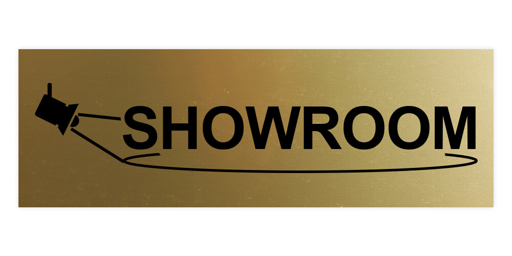 Basic Showroom Wall or Door Sign