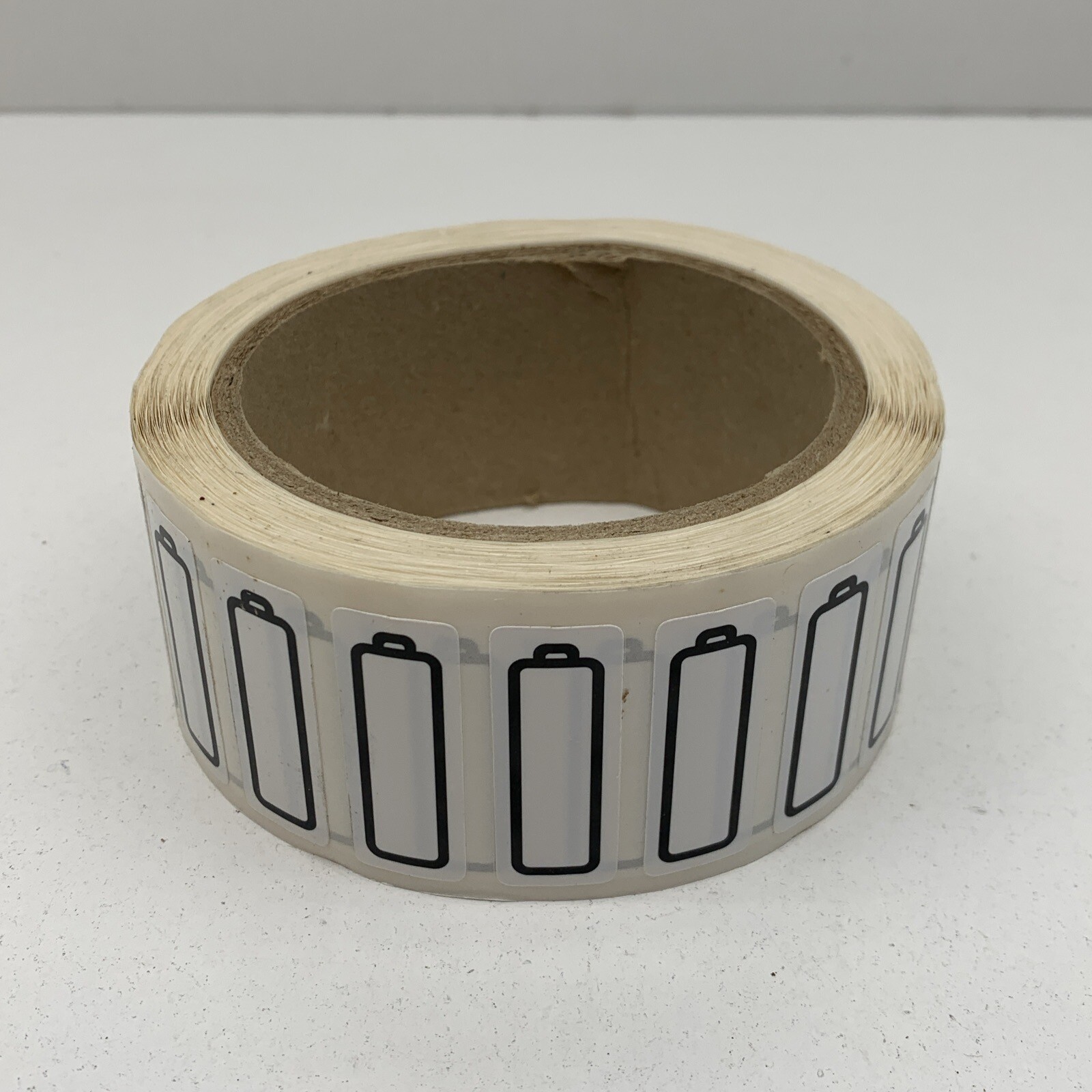 (Roll of 500) Empty Battery Icon Label Sticker 9/16″ x 1-1/2″