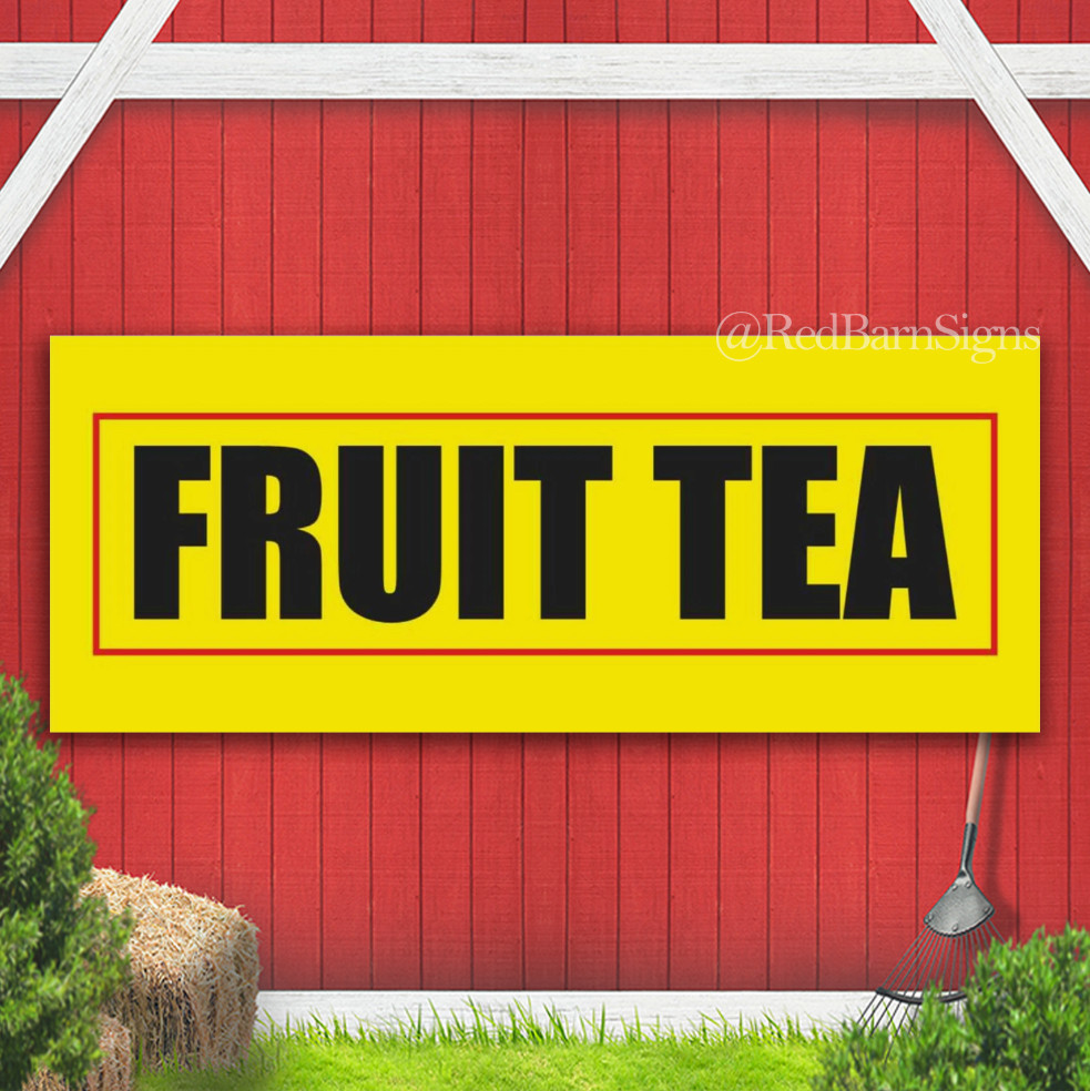 FRUIT TEA Bubble Tea Lemonade Drink Smoothie Indoor Outdoor Banner Sign