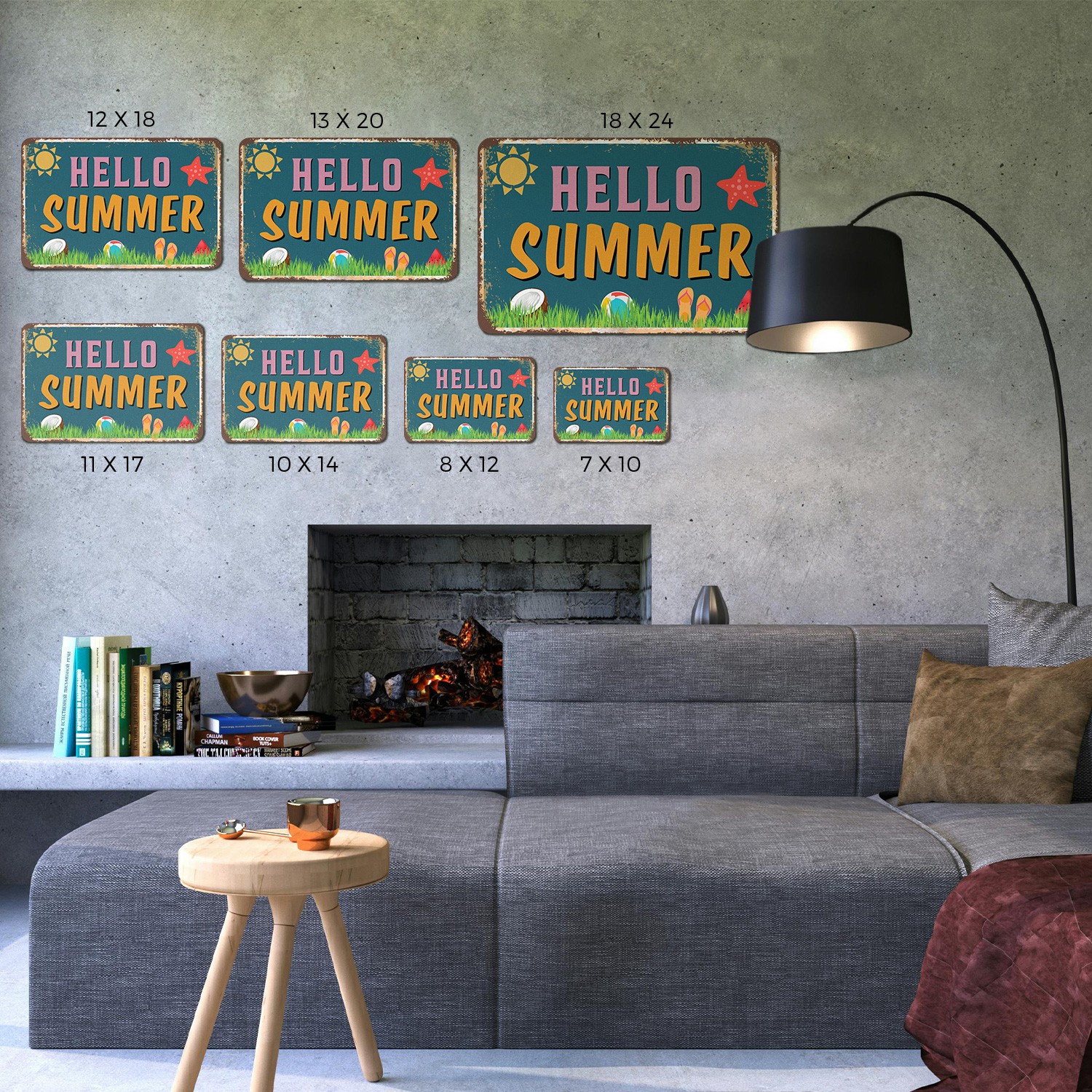 Hello Summer Sign Sunshine State Of Mind Durable Perfect for Patios Pools Beach
