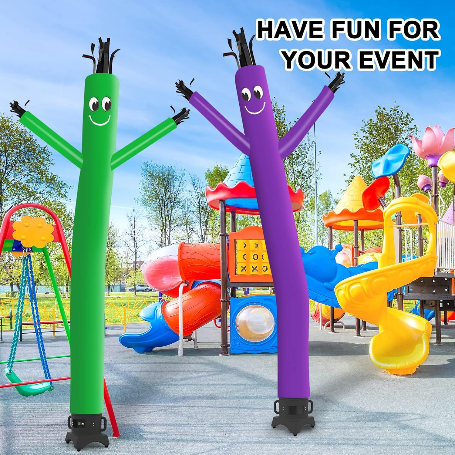 10Ft Inflatable Dancer Waving Tube Man Puppet for Store Sign (Purple)
