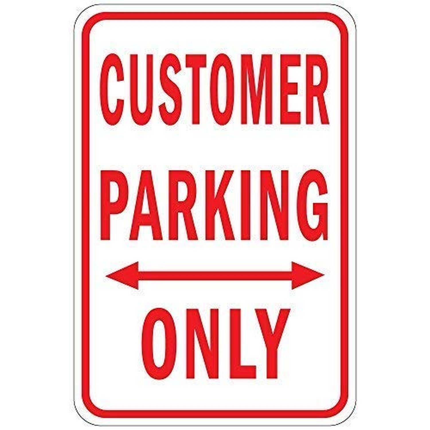 Mvgges Aluminum Sign – Customer Parking Only W Double Arrow – Retro Style – 1…
