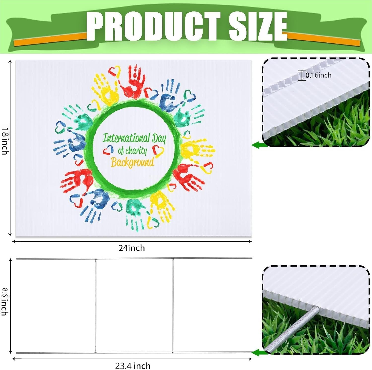 DIY Blank Yard Signs with Weatherproof Plastic and Sturdy Stakes – 10 Pack