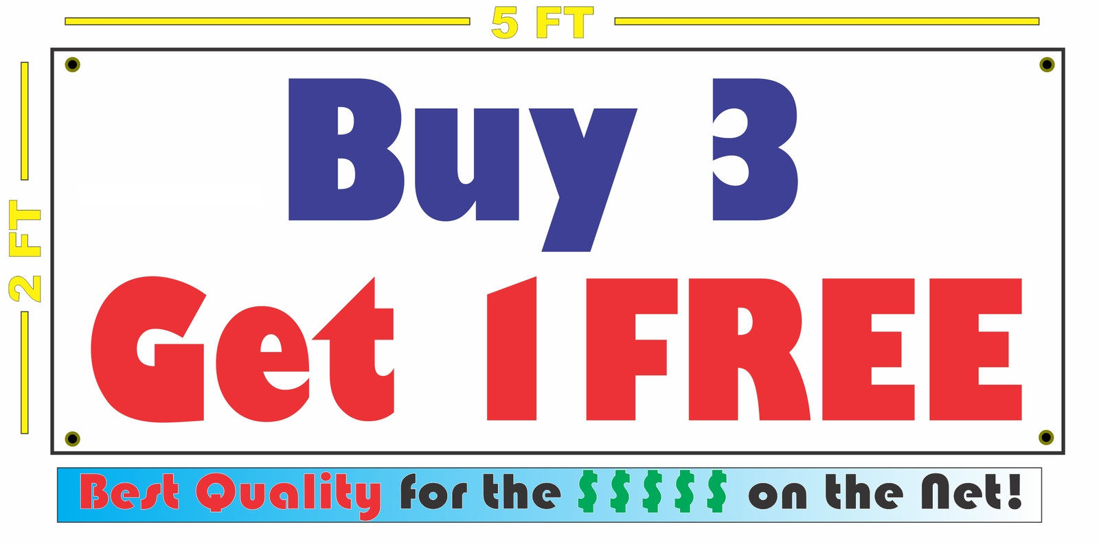 BUY 3 GET 1 FREE Banners Sign SALE SALE SALE! *NEW* All Weather Large Size 2×5