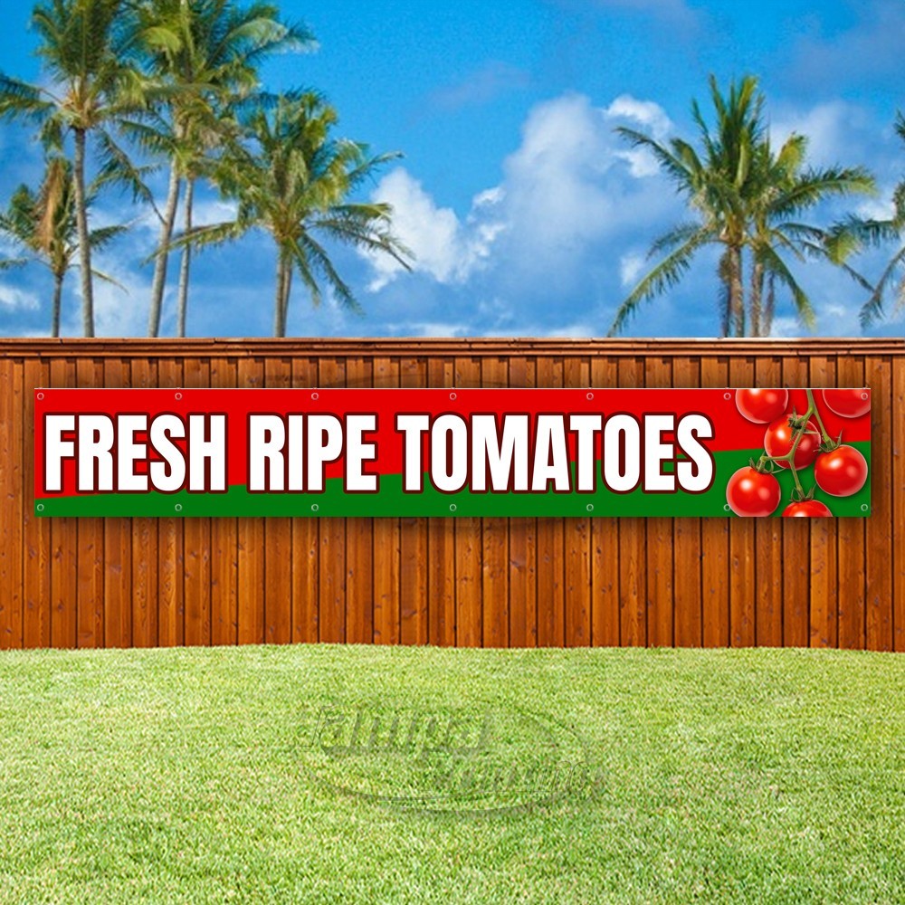 FRESH RIPE TOMATOES Advertising Vegetables Vinyl Banner Flag Sign USA XL02298