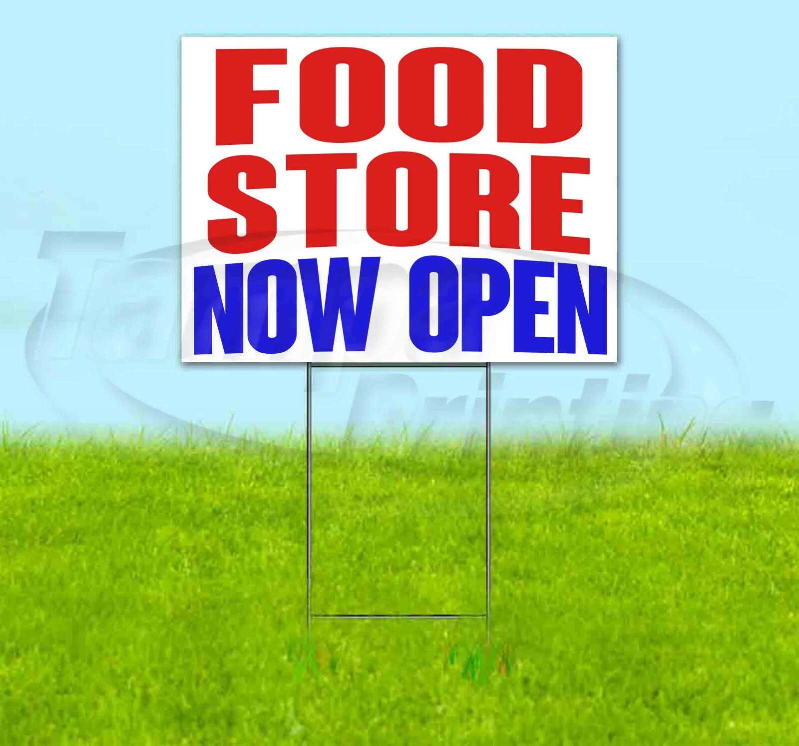 FOOD STORE NOW OPEN Yard Sign Corrugated Plastic Bandit Lawn Decorations