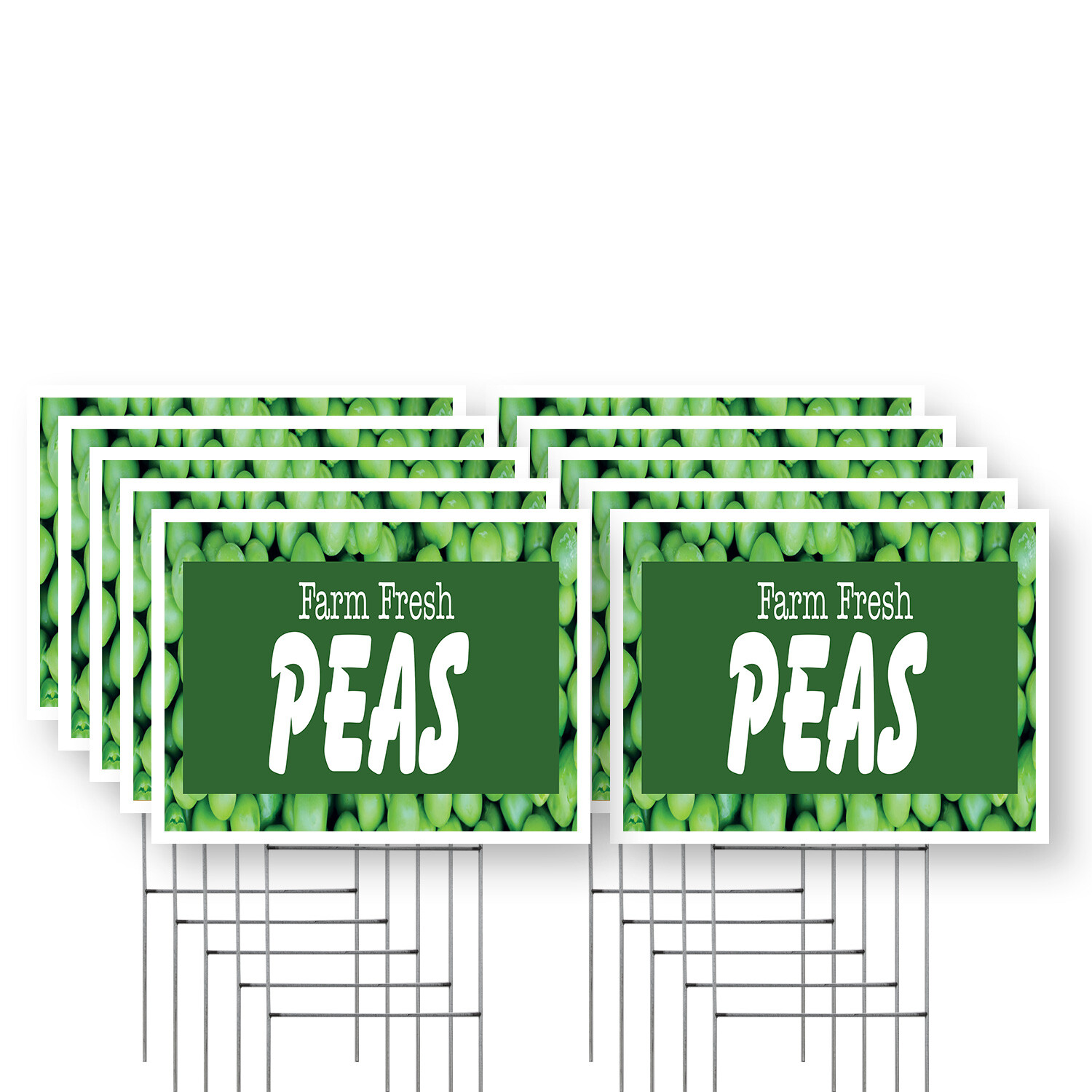 Farm Fresh Peas Yard Sign Fresh Vegetables, Healthy Snacks, Farmer�s Promotions