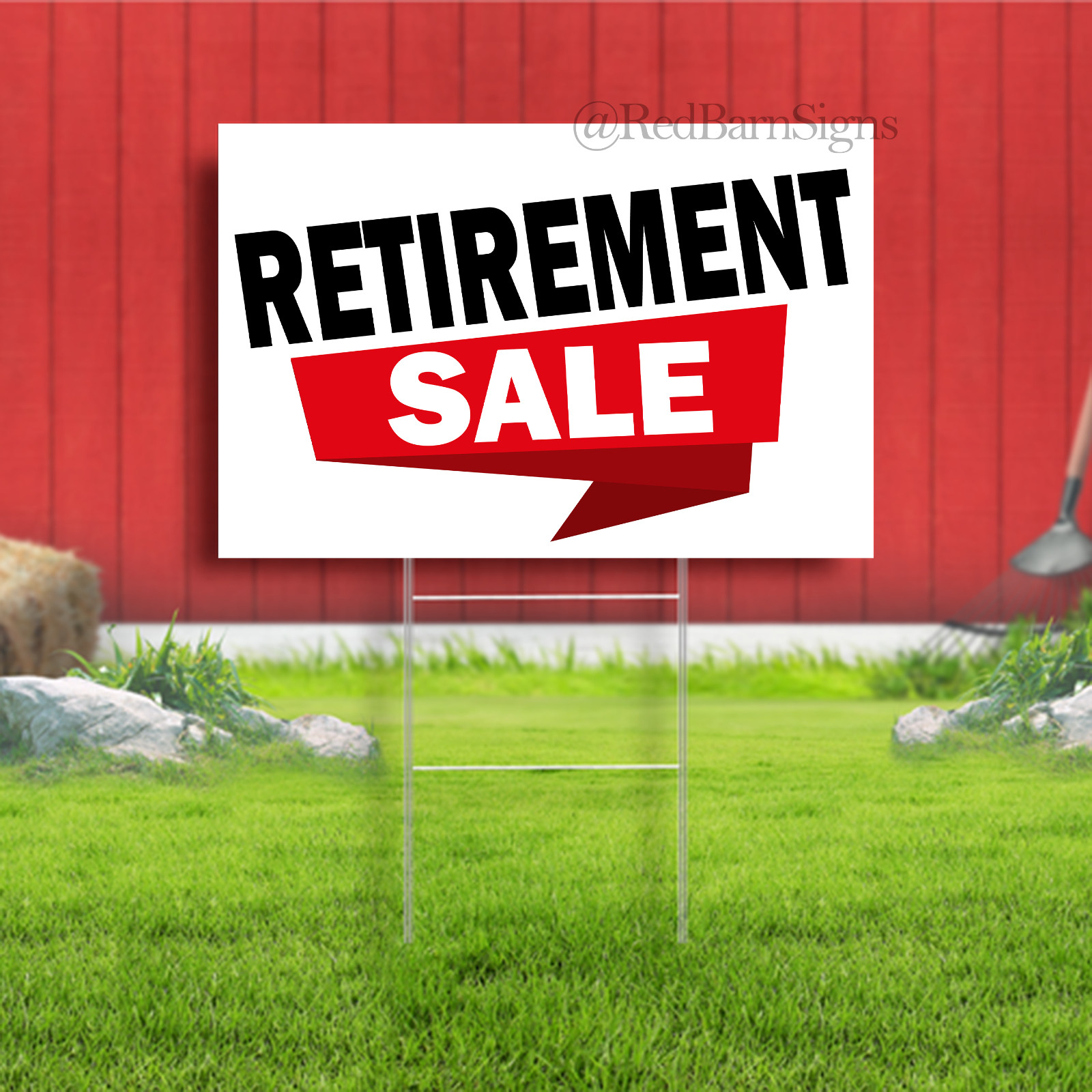 Retirement Sale Indoor Outdoor Yard Sign