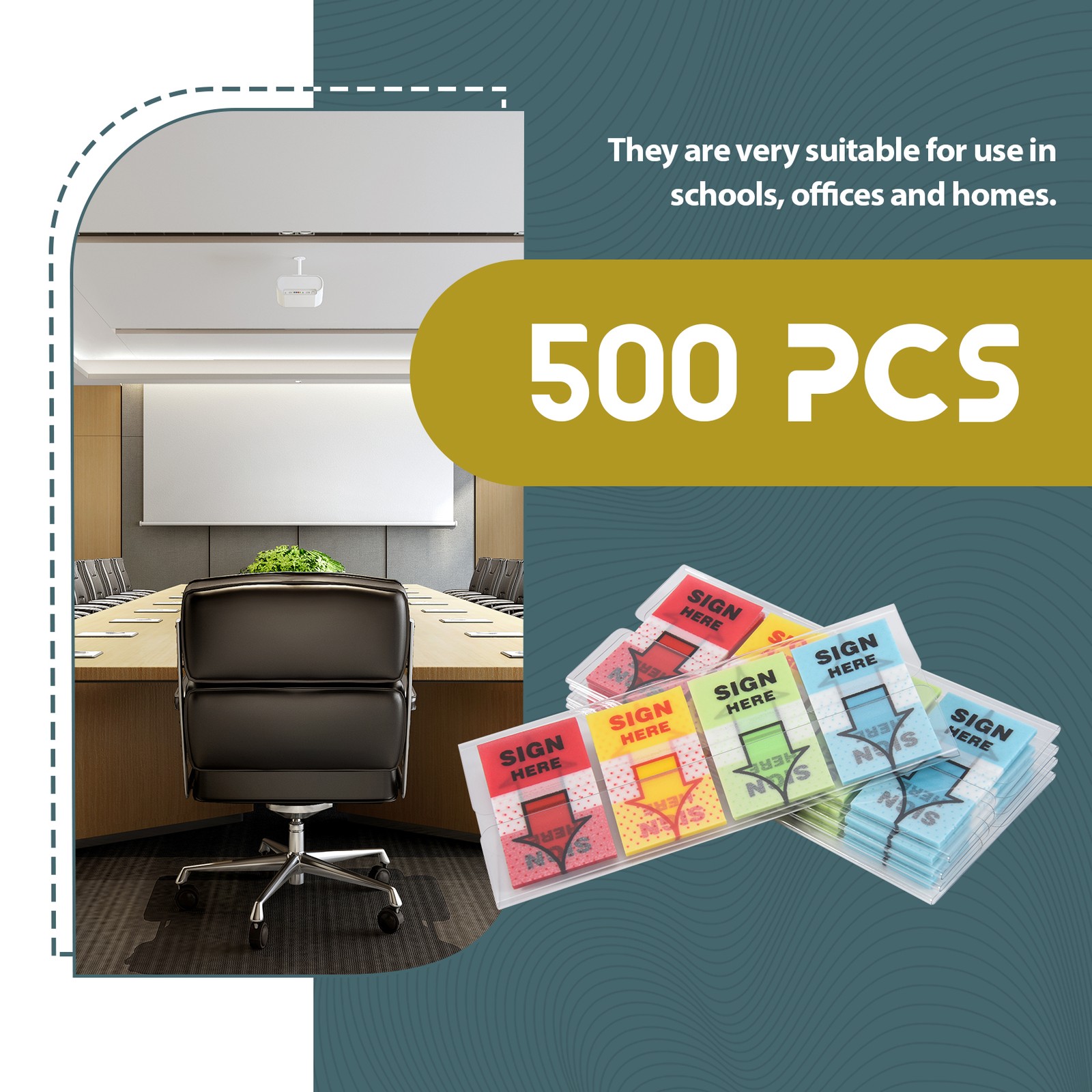 500pcs Sign Here Stickers,Labels Stickers Adhesive Sign Here Tabs Sign Post9066